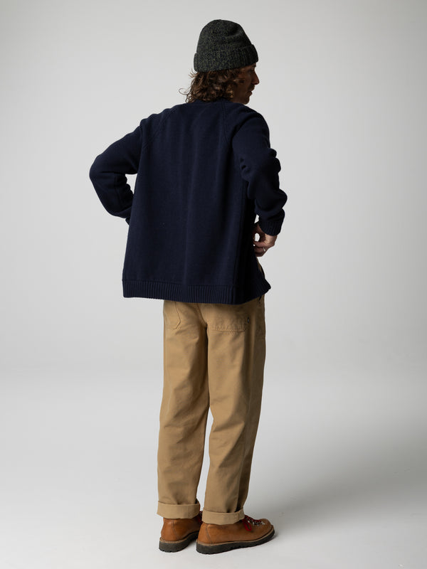 Finisterre Men's Polperro Knit Cardigan Navy