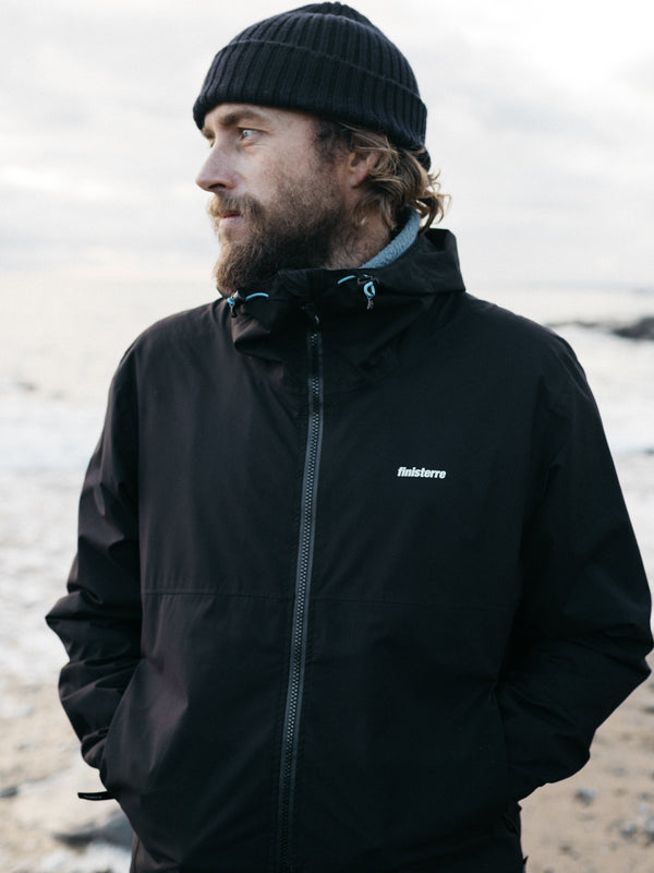 finisterre Men's Rainbird Waterproof Jacket Black