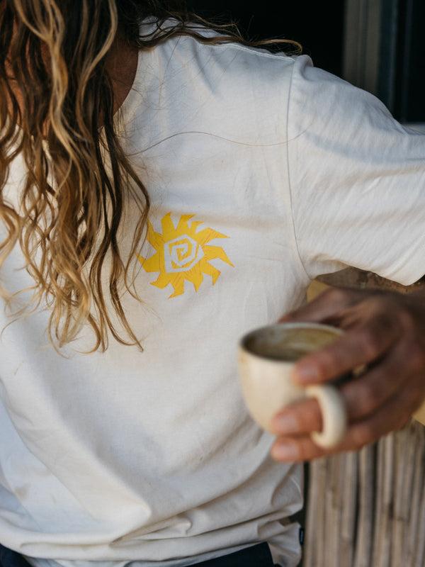 Finisterre Men's Solar Wave T-Shirt Ecru