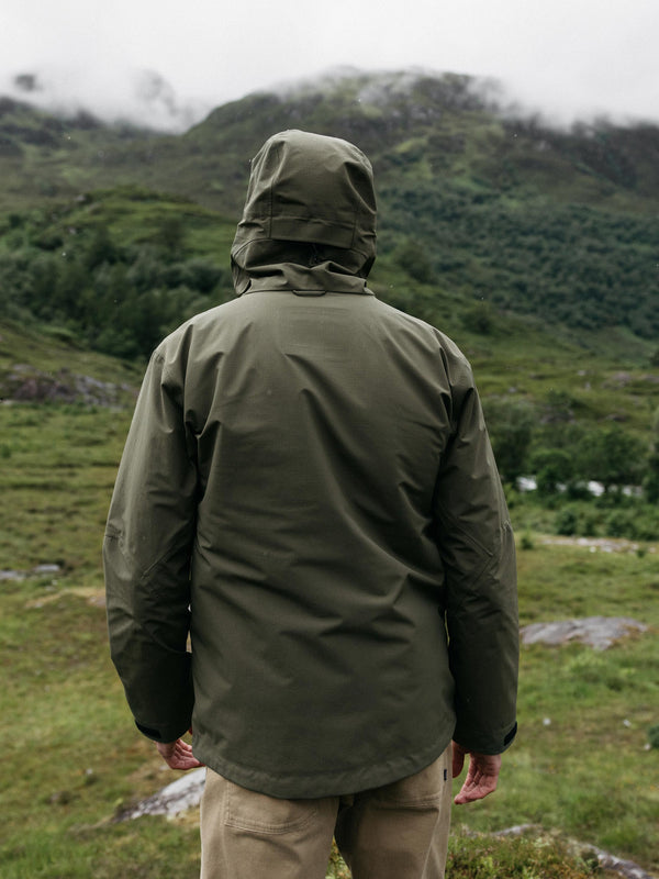Finisterre Men's Stormbird Waterproof Jacket Olive