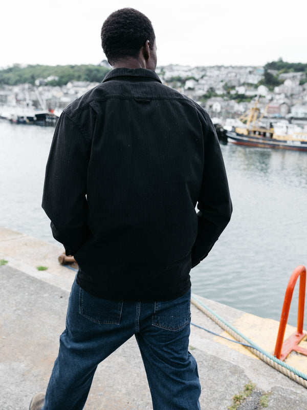Finisterre Men's Tonkin Work Shirt Washed Black