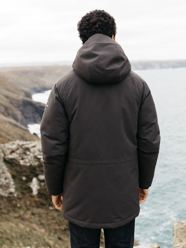 Finisterre Men's Vellus Parka Jacket Raven