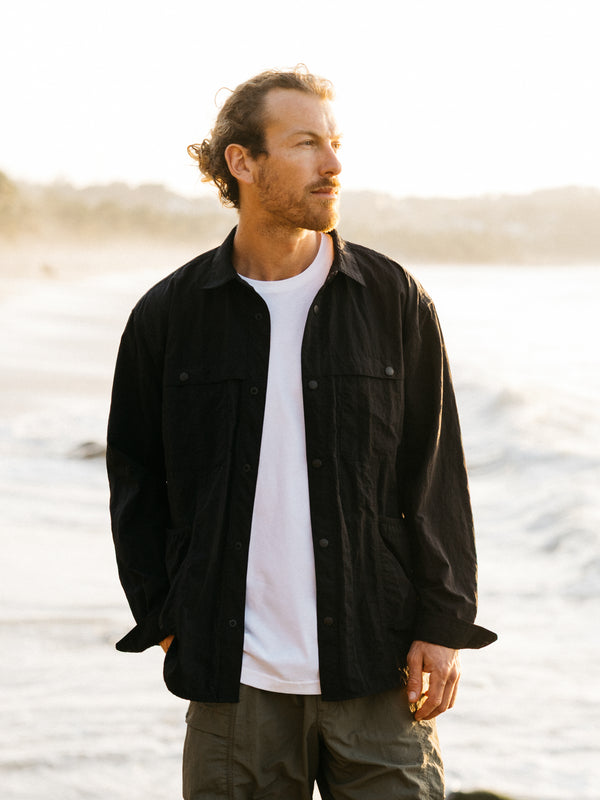 finisterre Men's Wander Long Sleeve Shirt Black