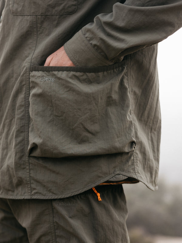 Finisterre Men's Wander Long Sleeve Shirt Olive