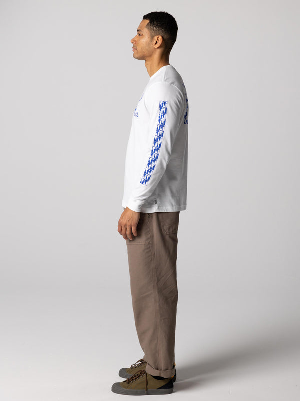 Finisterre Men's Wavy Long Sleeve T-Shirt White