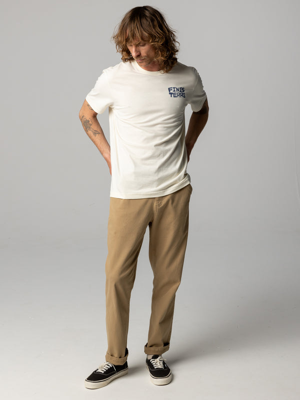 Finisterre Men's Wild Sea T-Shirt Ecru