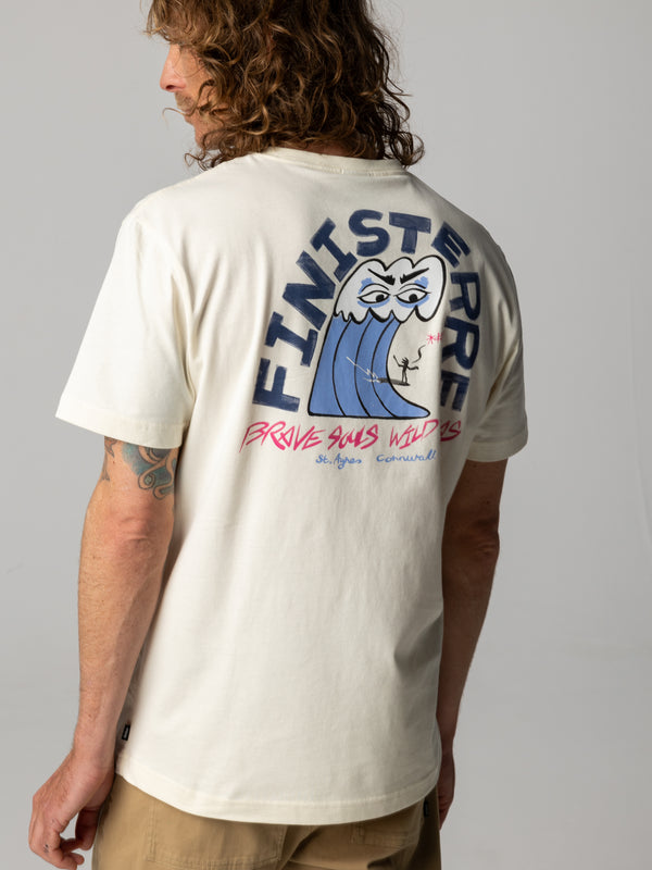 Finisterre Men's Wild Sea T-Shirt Ecru