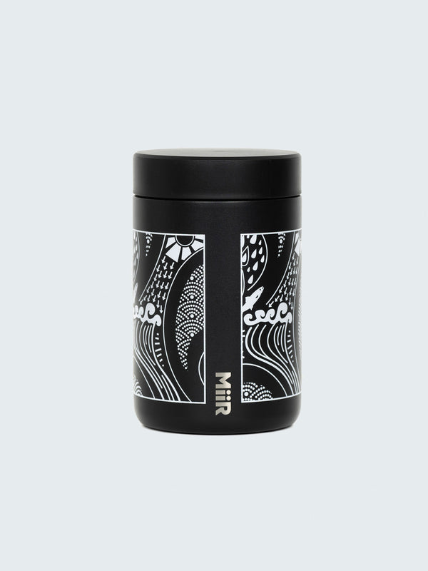 Finisterre MiiR Food Flask 24oz Black Paisley