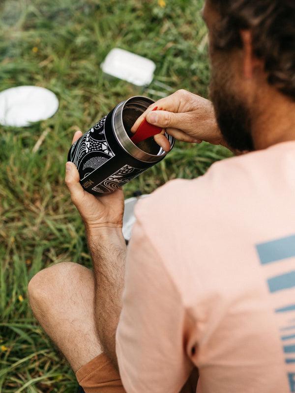 Finisterre MiiR Food Flask 24oz Black Paisley