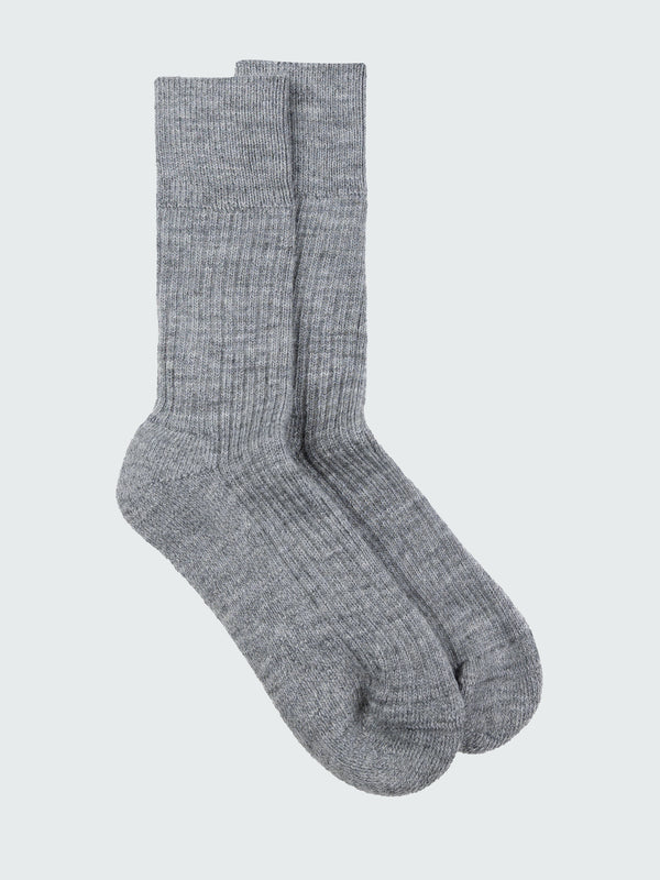 finisterre Ribbed Sock Grey Marl