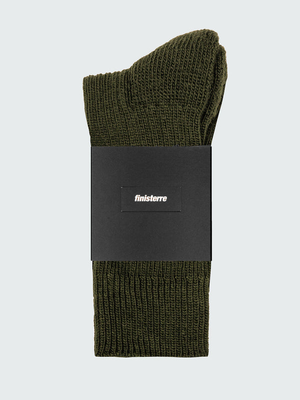 Finisterre Ribbed Sock Khaki