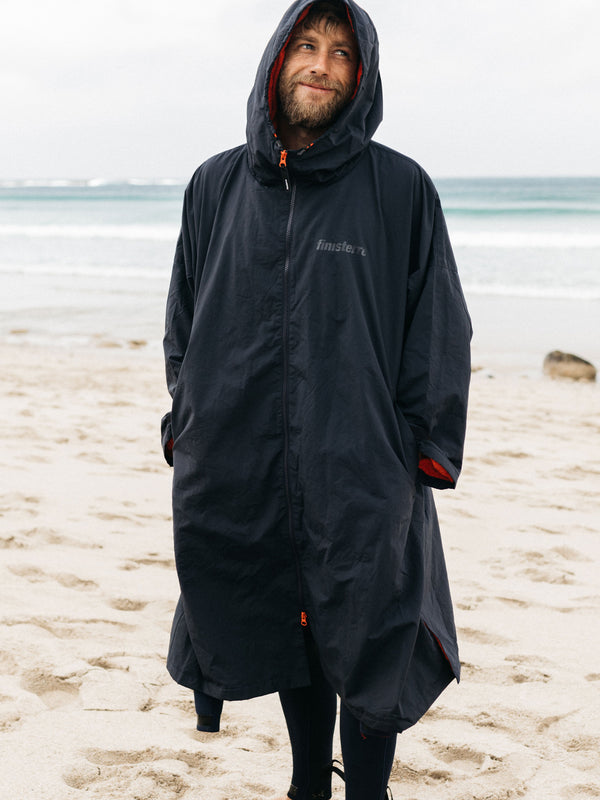 finisterre Tego Long Sleeve Robe Navy/Flame