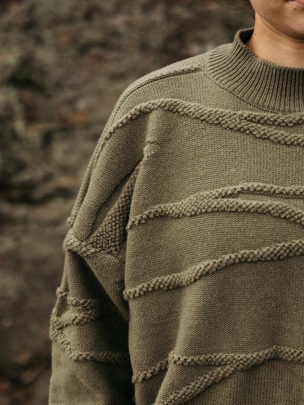 Finisterre Women's Arkose Knit Jumper Willow Green