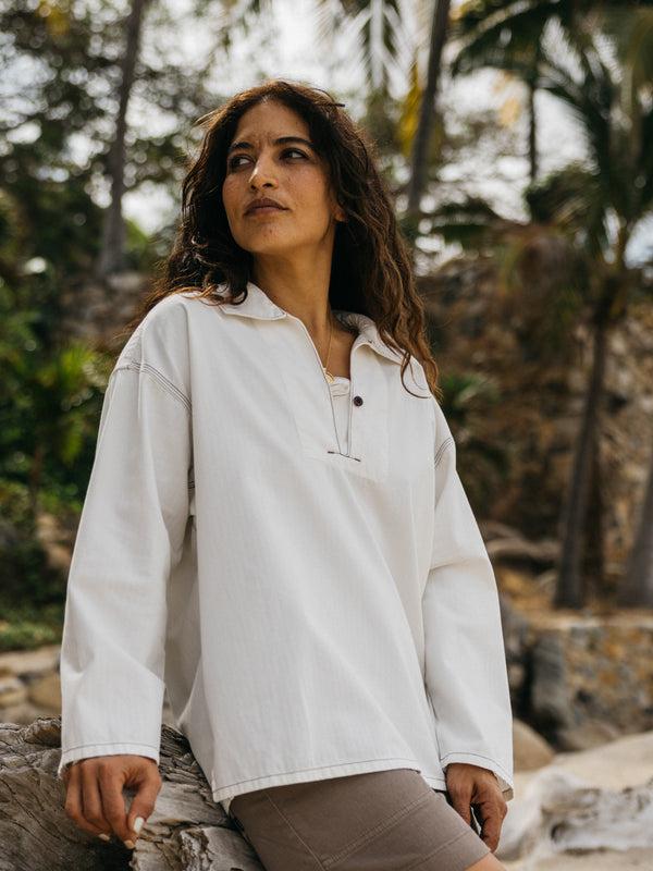 finisterre Women's Croft Smock Ecru