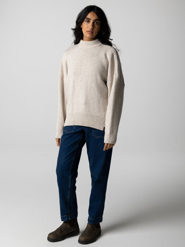 Finisterre Women's Eyre Crew Neck Jumper Oatmeal
