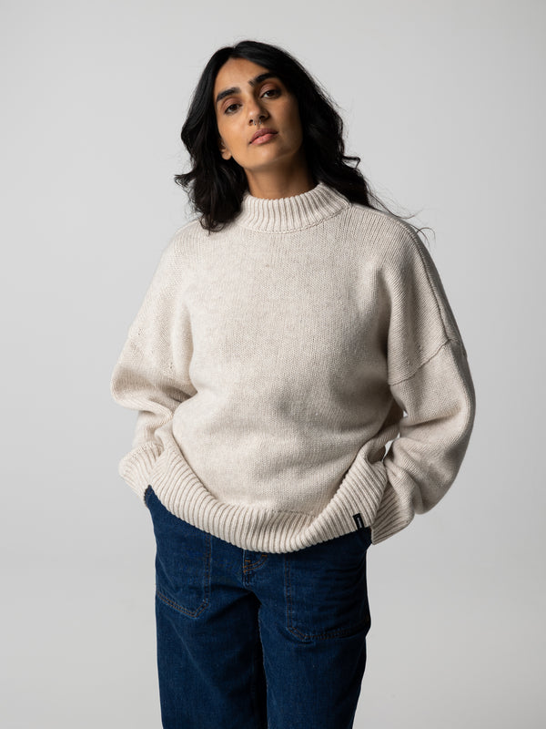 Finisterre Women's Eyre Crew Neck Jumper Oatmeal
