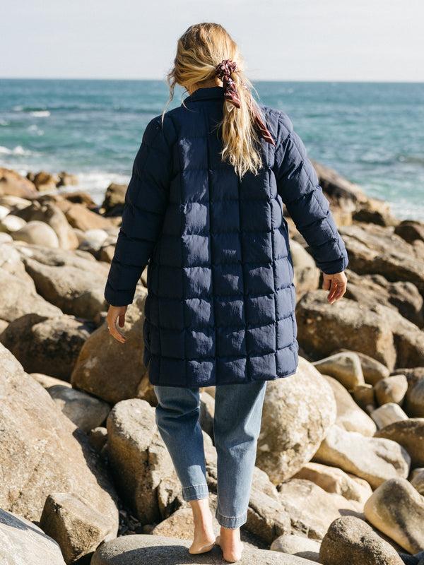 Finisterre Women's Lapwing Coat Deep Blue