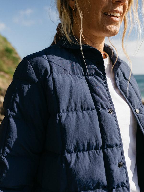 Finisterre Women's Lapwing Coat Deep Blue