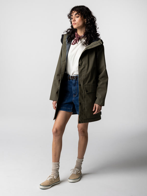 Finisterre Women's Litus Waterproof Jacket Olive