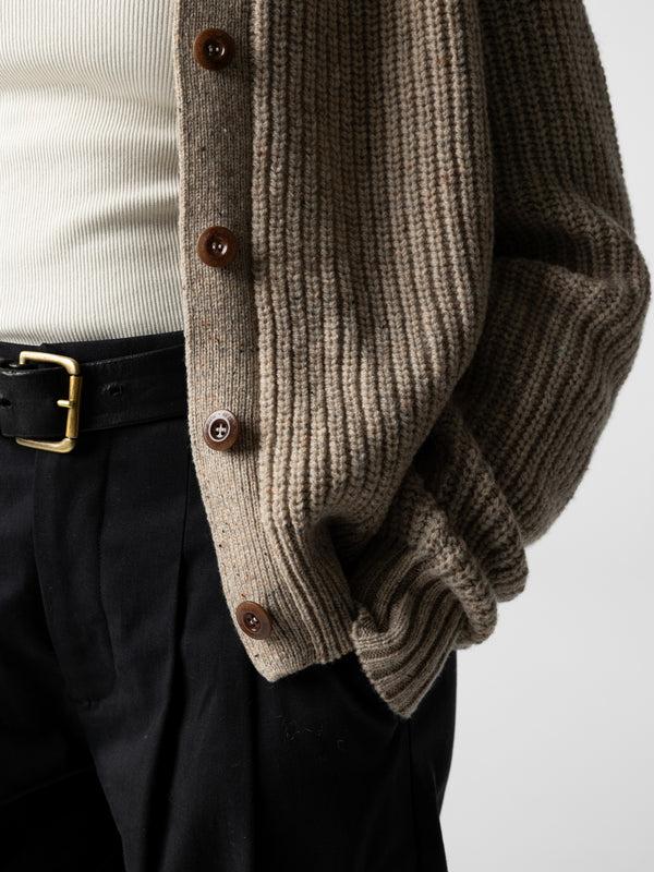 Finisterre Women's Mora Crew Neck Cardigan Oatmeal