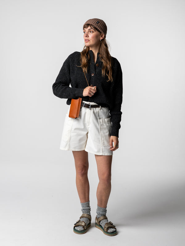 Finisterre Women's Mora Crew Neck Cardigan Raven