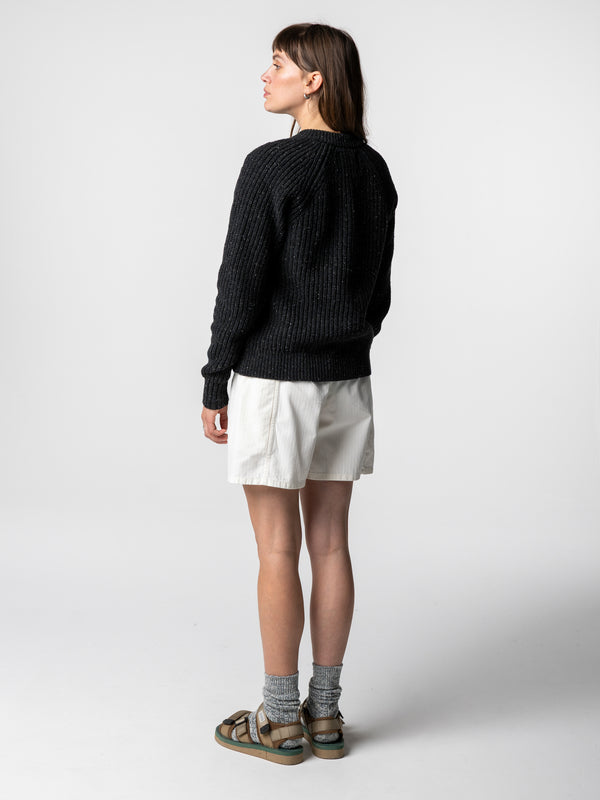 Finisterre Women's Mora Crew Neck Cardigan Raven