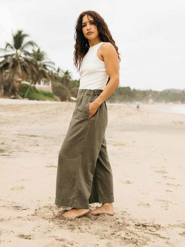 Finisterre Women's Morva Hemp Culotte Olive