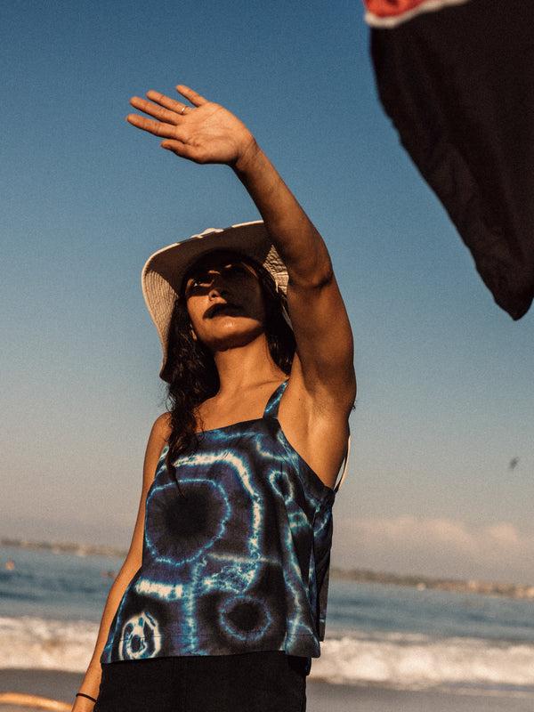 finisterre Women's Morva Linen Cami Top Shibori