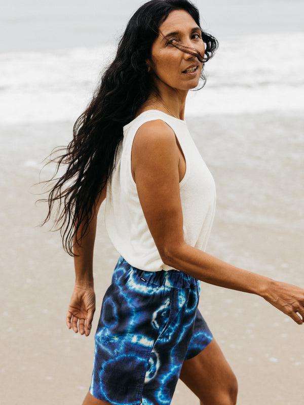 Finisterre Women's Morva Linen Short Shibori