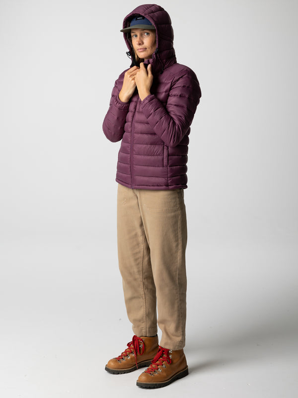 Finisterre Women's Nimbus Hooded Jacket Plum