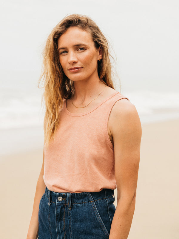 Finisterre Women's Riviera Hemp Vest Clay