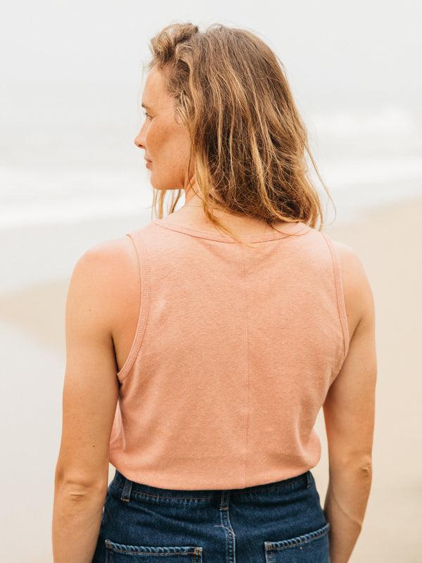 Finisterre Women's Riviera Hemp Vest Clay