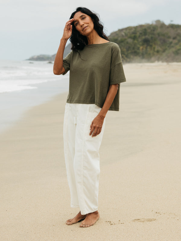 Finisterre Women's Riviera T-Shirt Olive