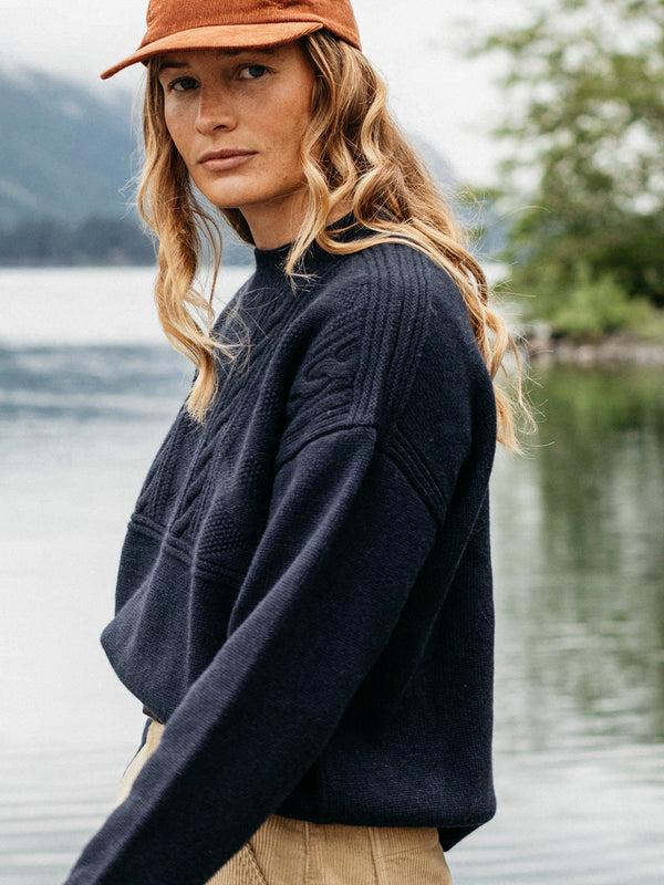 Finisterre Women's RNLI Polperro Jumper Navy