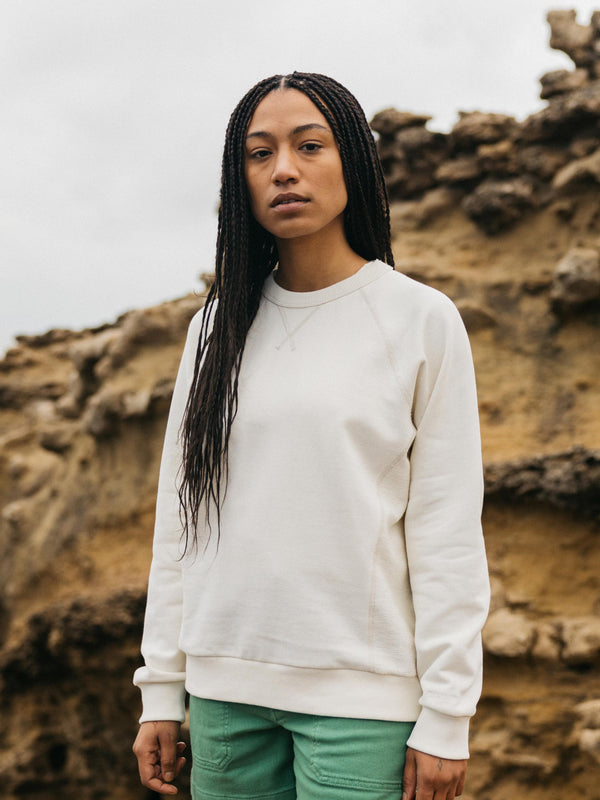 finisterre Women's Serpentine Sweatshirt Ecru