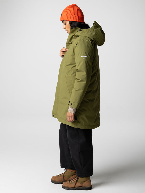 Finisterre Women's Skye Waterproof Parka Seagrass