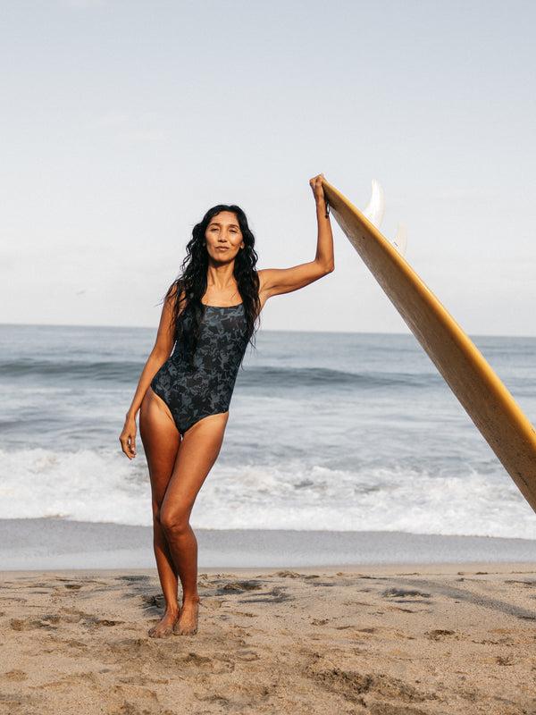 finisterre Women's Sula Swimsuit Fresh Tonal Print