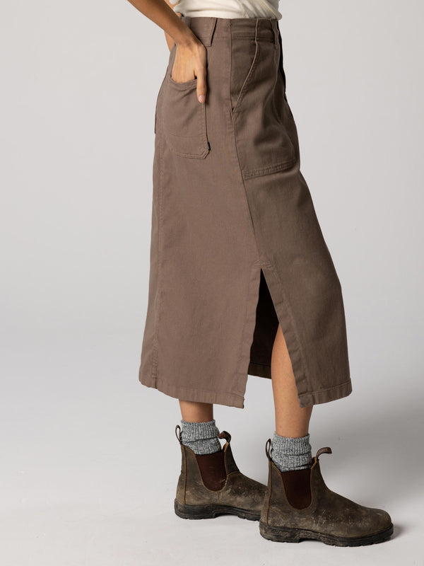 Finisterre Women's Yarrel A Line Skirt Woodsmoke