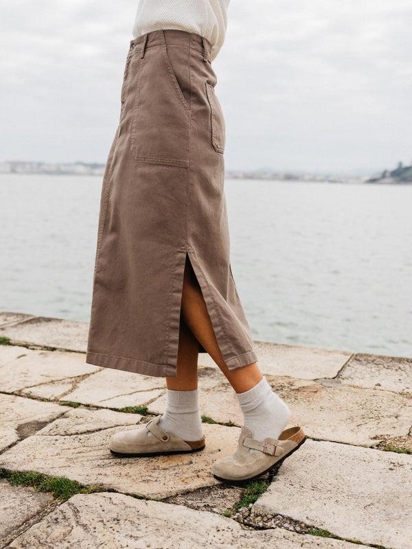 finisterre Women's Yarrel A Line Skirt Woodsmoke