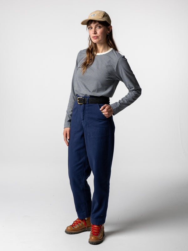 Finisterre Women's Yarrel Canvas Trouser Deep Blue