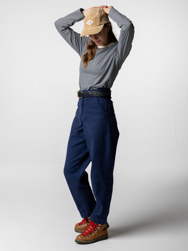 Finisterre Women's Yarrel Canvas Trouser Deep Blue