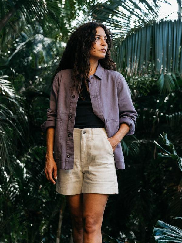 Finisterre Women's Yarrel Chore Jacket Violet Sky