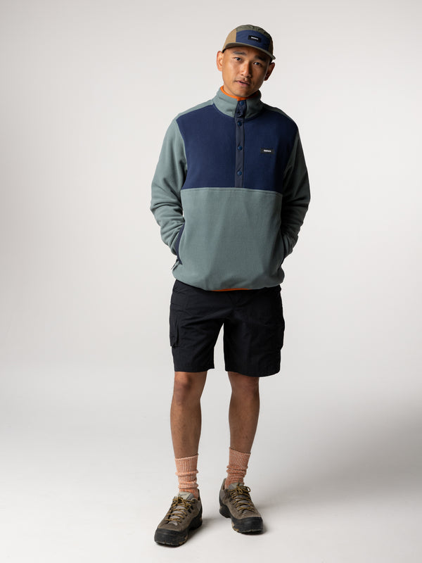 Finisterre Men's Axiom 1/4 Snap Fleece Deep Sea/Deep Blue