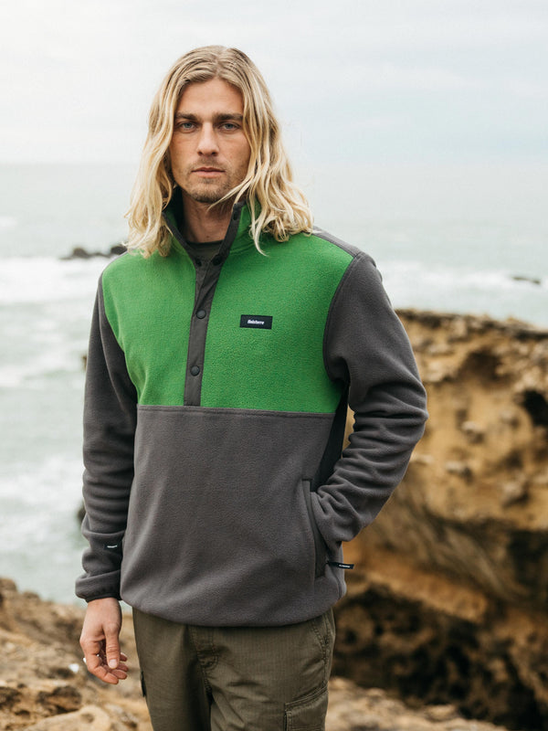 finisterre Men's Axiom 1/4 Snap Fleece Raven/Samphire