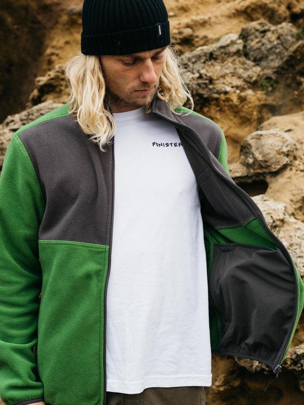 Finisterre Men's Axiom Full Zip Fleece Raven/Samphire