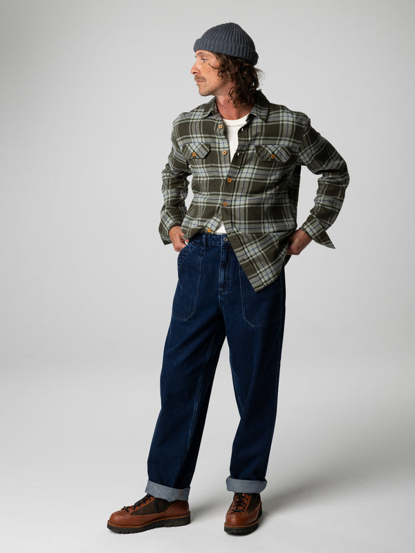 Finisterre Men's Beardsmore Shirt Timber Green Check