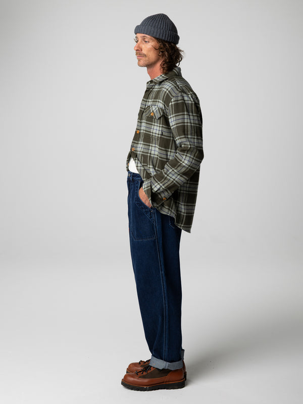 Finisterre Men's Beardsmore Shirt Timber Green Check