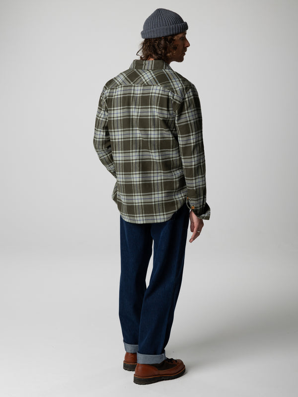 Finisterre Men's Beardsmore Shirt Timber Green Check