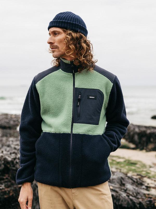Finisterre Men's Bolster Full Zip Fleece Navy/Wild Sage