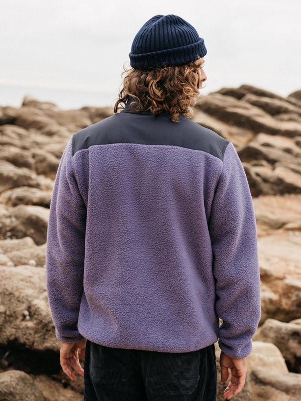 Finisterre Men's Bolster Full Zip Fleece Violet Sky/Navy
